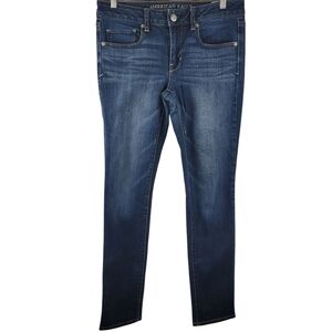 American Eagle Outfitters Jeans Size 8 Women Blue Skinny Regular Denim Casual